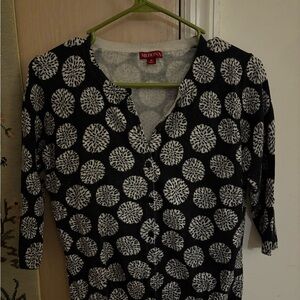 Merona Black and White Patterned Cardigan